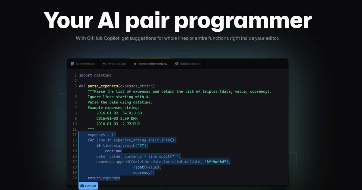 GitHub Copilot: Artificial Intelligence Assistant Powered By OpenAI ...